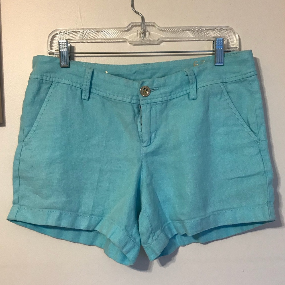 Lilly Pulitzer Calla Shorts 100% Linen - Size 6